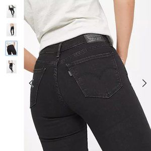 Levi's 710 Super Skinny Washed Black Jeans - Size 27